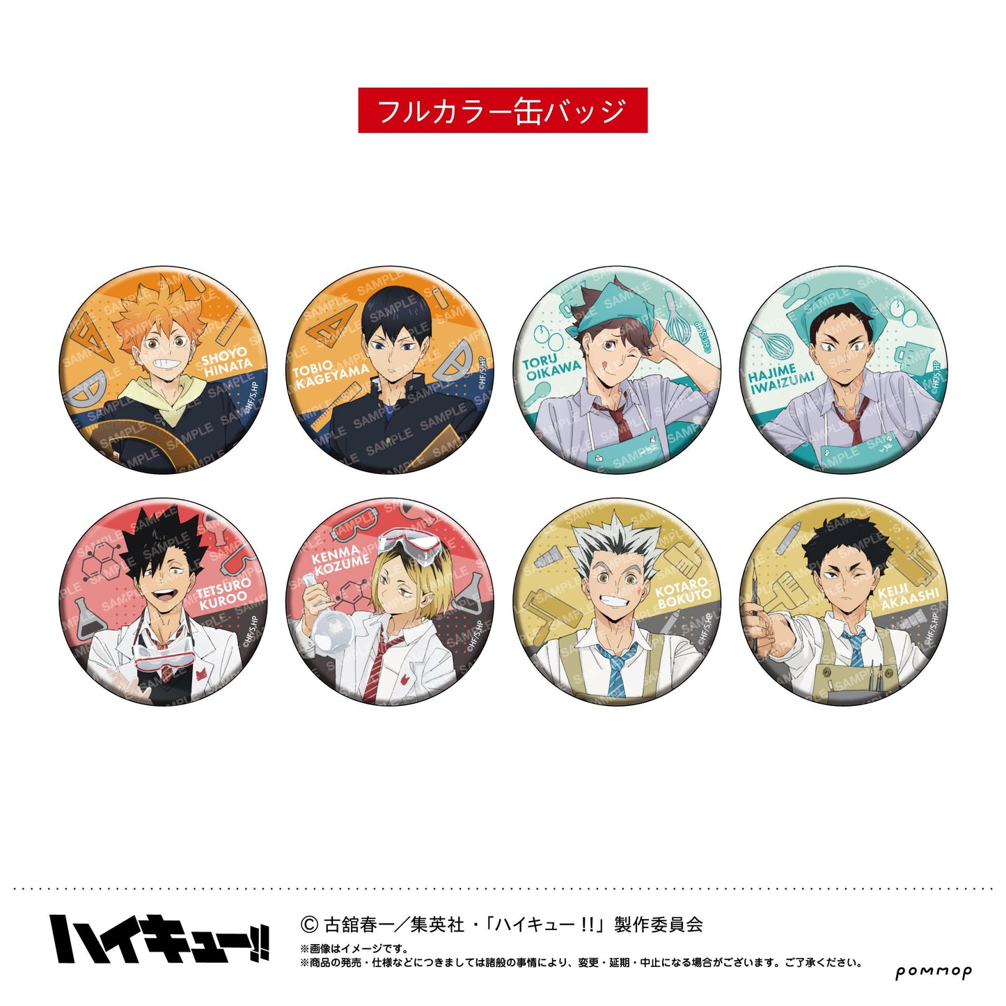 《排球少年》徽章收藏-上課!!- 【BOX／9個裝】