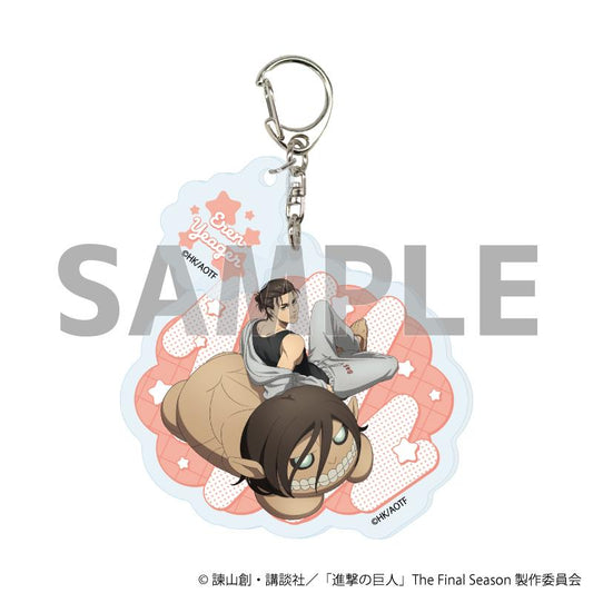 《進擊的巨人》The Final Season 配件款亞克力鑰匙扣01/艾倫·耶格爾 休閒版（新繪插畫）