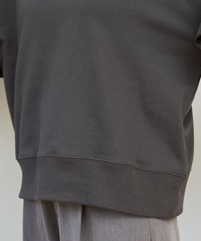 荷葉邊肩部內刷毛套頭衫（衛衣）