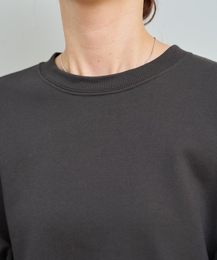 荷葉邊肩部內刷毛套頭衫（衛衣）