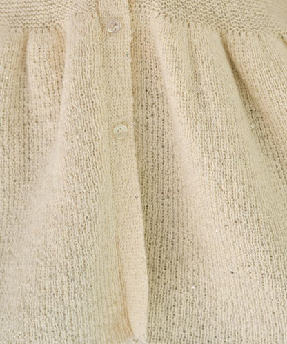 帶領亮片荷葉邊開衫