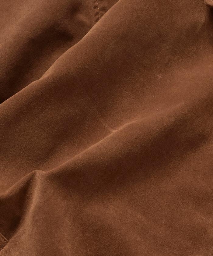 寬鬆版型仿皮絨拉鍊短款夾克