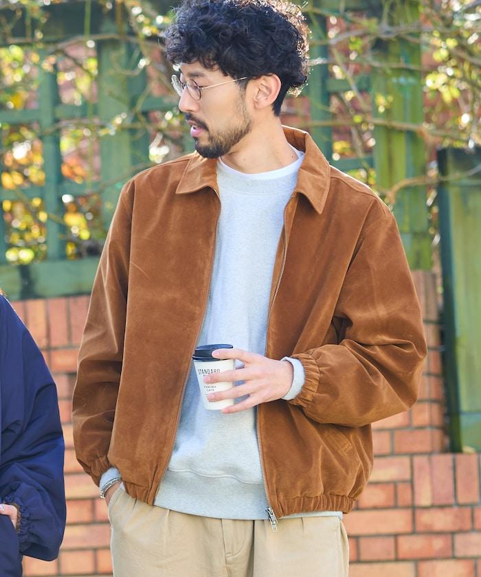 寬鬆版型仿皮絨拉鍊短款夾克