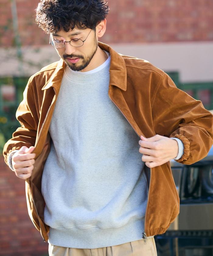 寬鬆版型仿皮絨拉鍊短款夾克