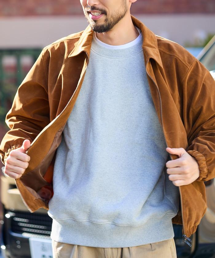 寬鬆版型仿皮絨拉鍊短款夾克