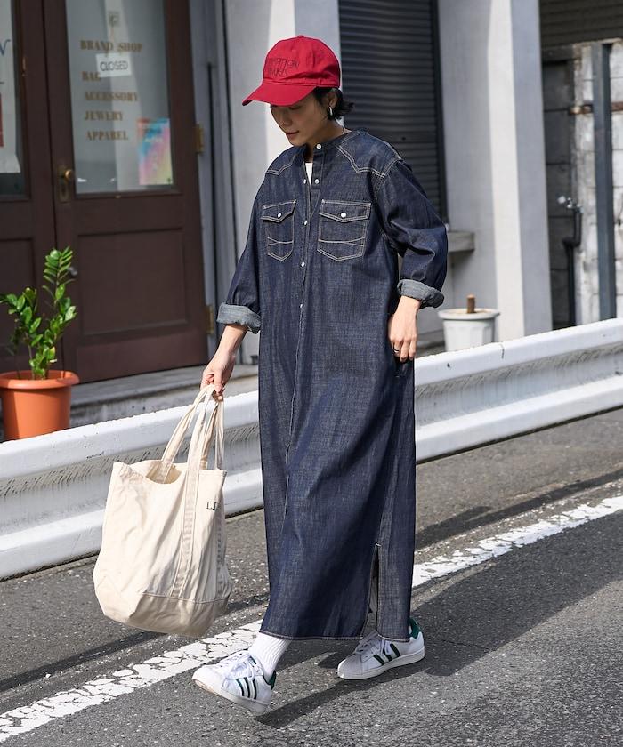 特別款牛仔襯衫連衣裙