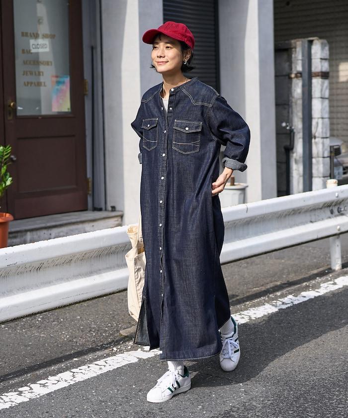 特別款牛仔襯衫連衣裙