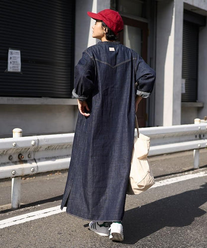 特別款牛仔襯衫連衣裙