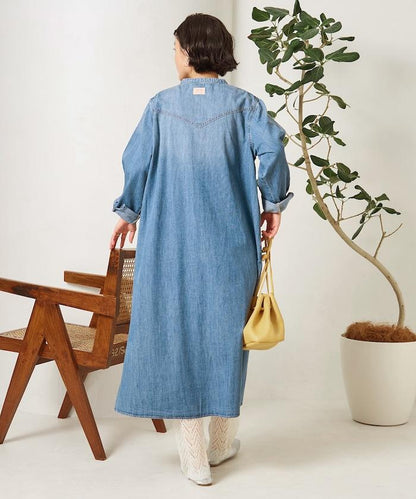 特別款牛仔襯衫連衣裙