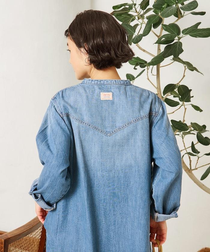 特別款牛仔襯衫連衣裙