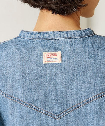 特別款牛仔襯衫連衣裙