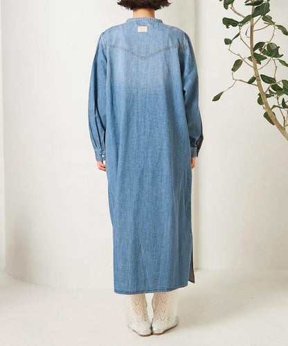 特別款牛仔襯衫連衣裙