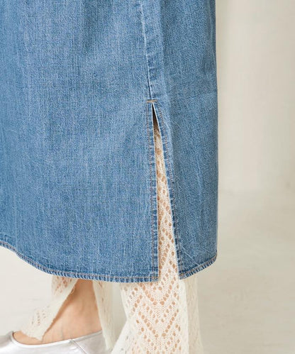 特別款牛仔襯衫連衣裙