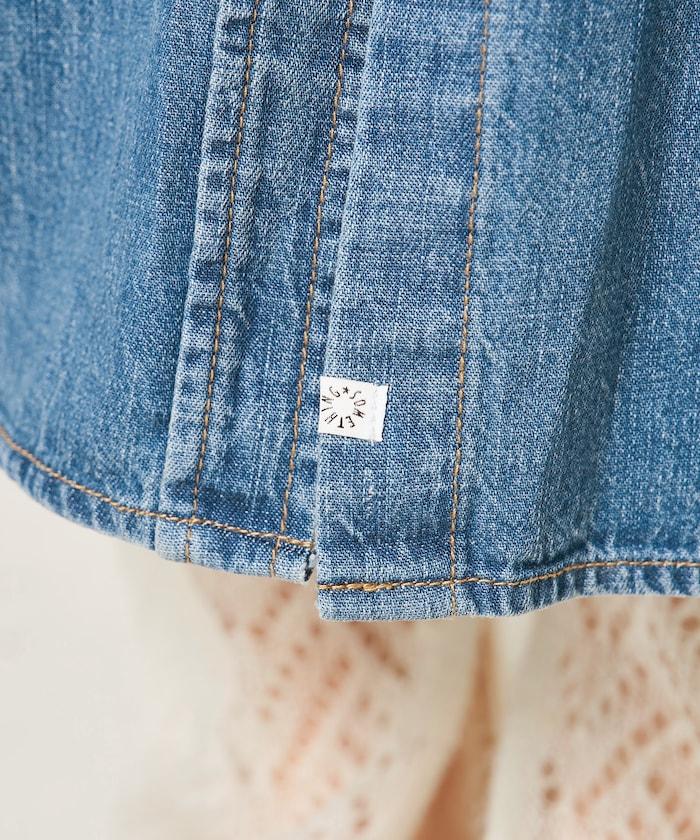 特別款牛仔襯衫連衣裙