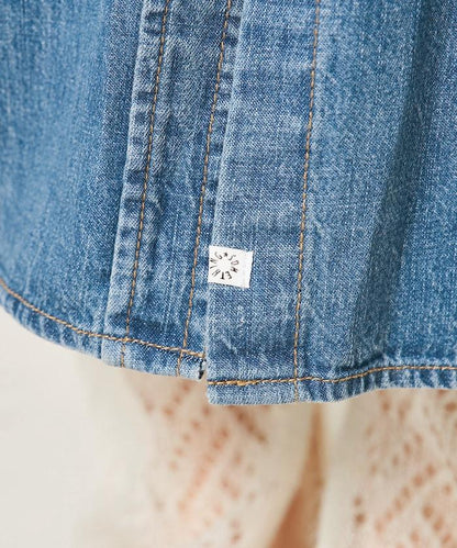 特別款牛仔襯衫連衣裙