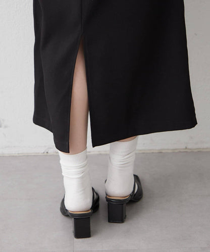 【2件套】羅紋內搭&荷葉邊吊帶連衣裙