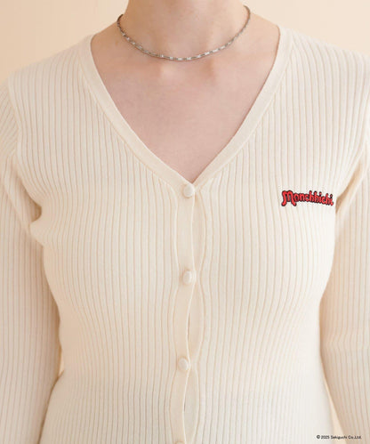 【モンチッチ×natural couture】袖部毛絨針織開衫