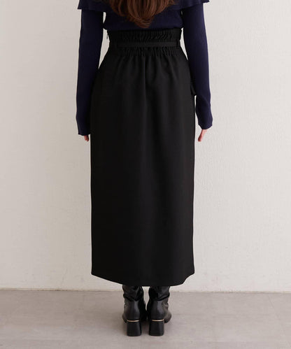 配腰帶修身半身裙