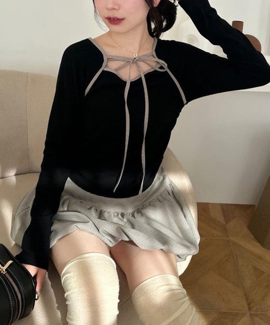 【2026春夏】多穿法上衣+泡泡迷你裙套裝