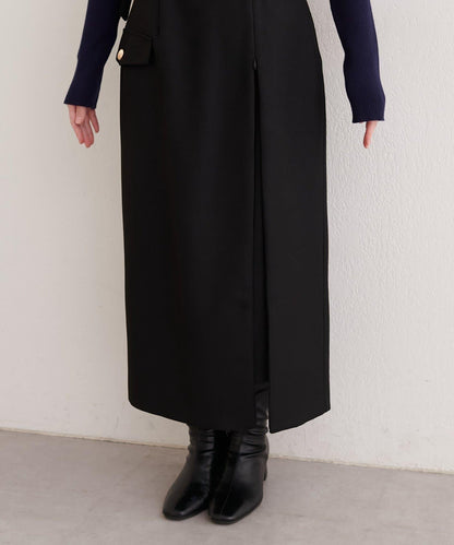 配腰帶修身半身裙