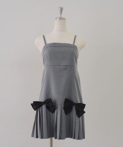 【2026春夏】百褶吊帶連衣裙