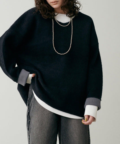 【LARUTA】仿貂毛觸感雙面兩穿針織衫