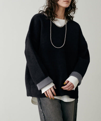 【LARUTA】仿貂毛觸感雙面兩穿針織衫