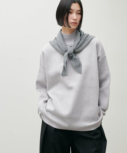 雙面提花高領針織套頭衫