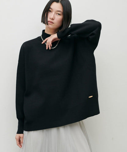 雙面提花高領針織套頭衫