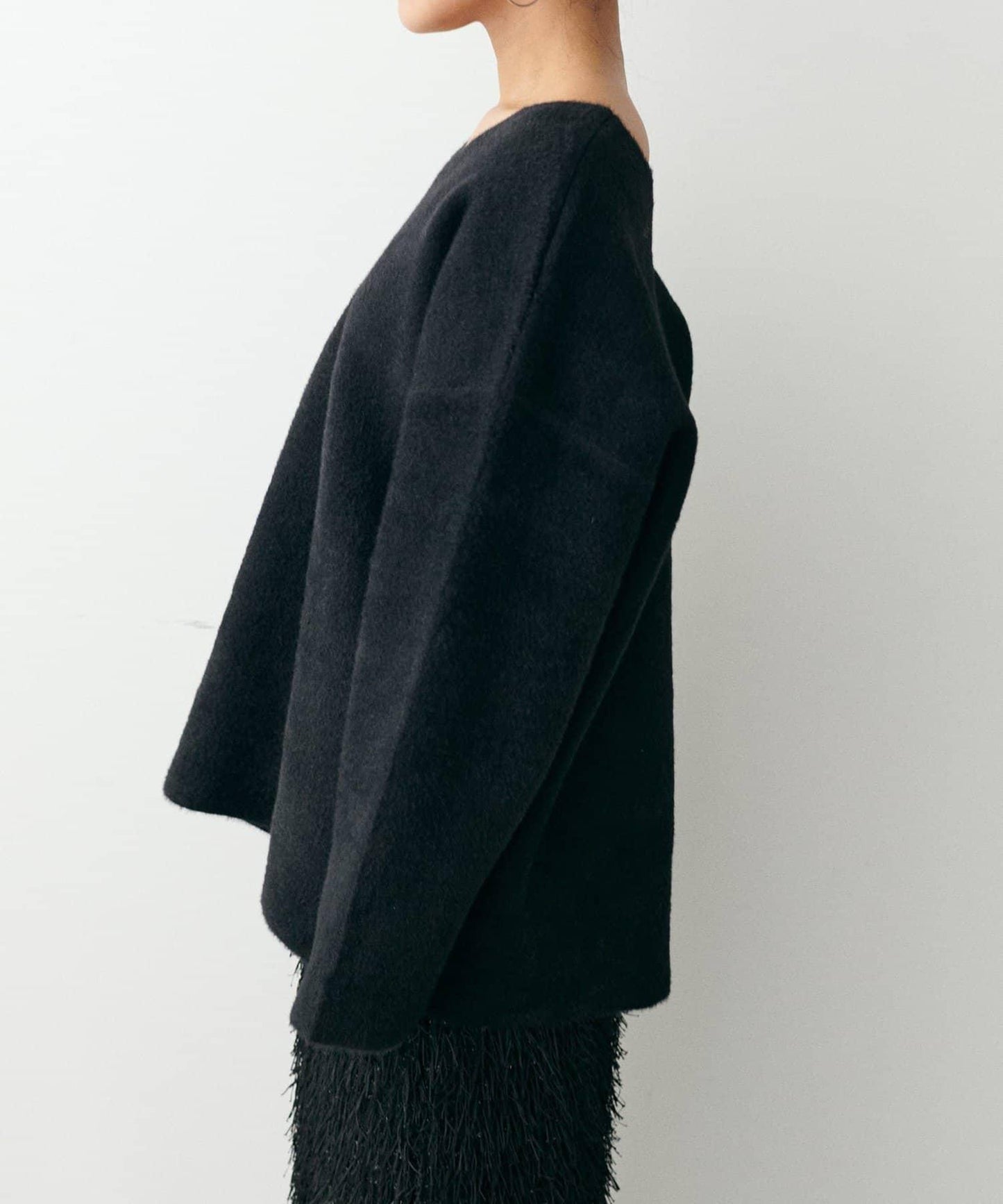 【LARUTA】仿貂毛觸感雙面兩穿針織衫