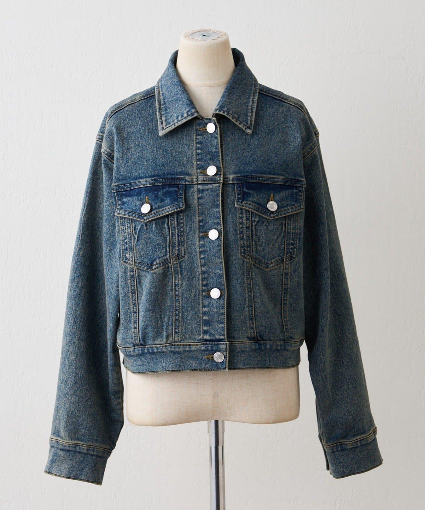 【2026春夏】蝴蝶結領帶牛仔夾克