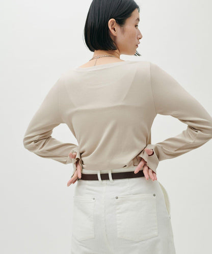 帶拇指孔長袖T恤