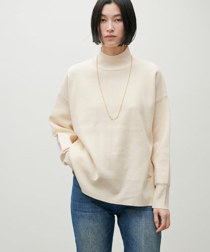 雙面提花高領針織套頭衫