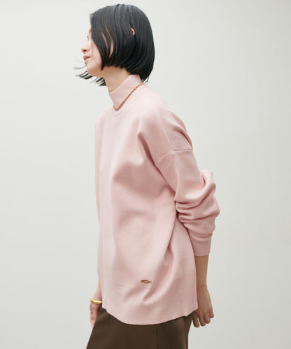 雙面提花高領針織套頭衫