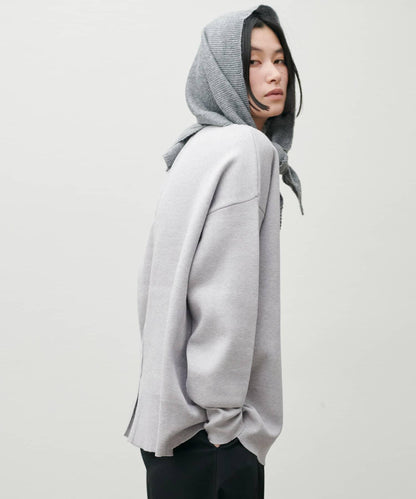 雙面提花高領針織套頭衫