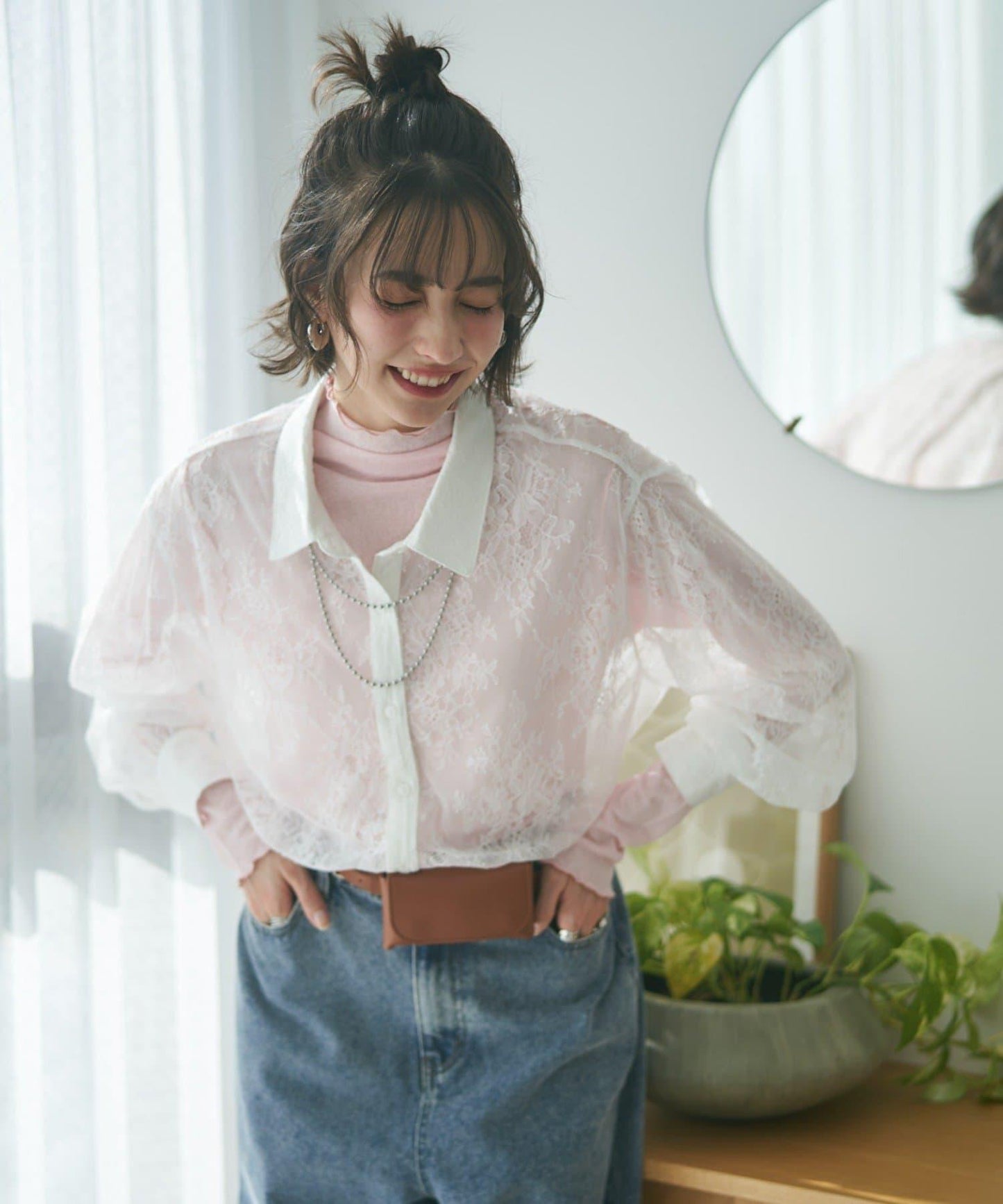 【2026春夏】推薦疊穿，透視網紗高領套頭衫