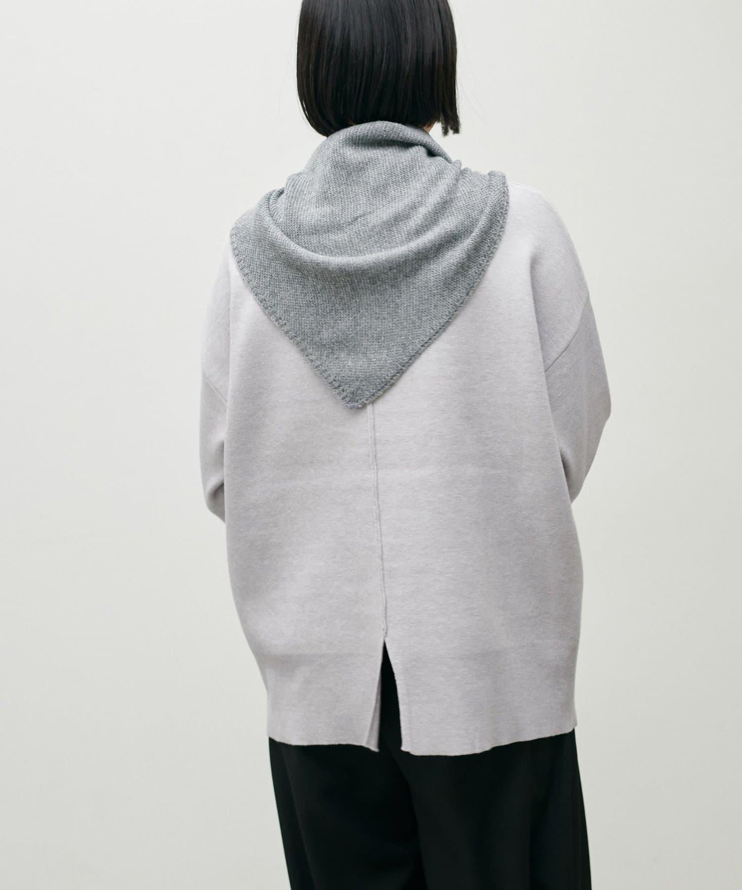 雙面提花高領針織套頭衫