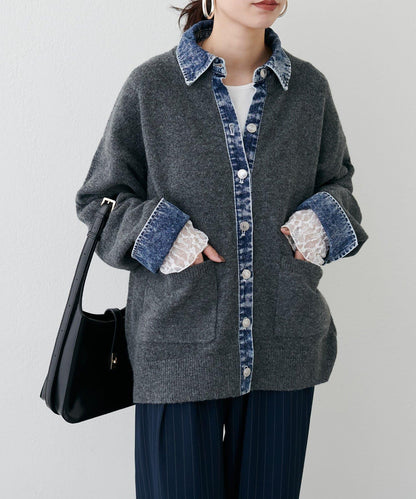 蕾絲拼接長袖T恤