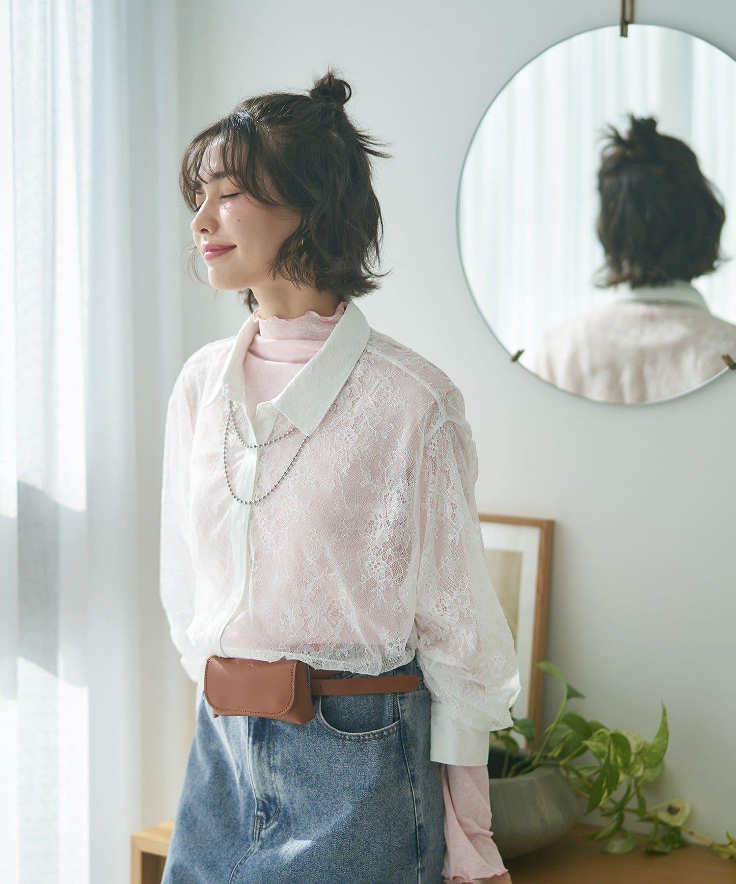 【2026春夏】推薦疊穿，透視網紗高領套頭衫