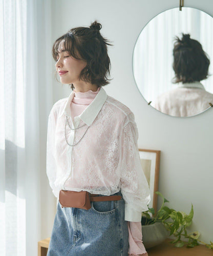 【2026春夏】推薦疊穿，透視網紗高領套頭衫