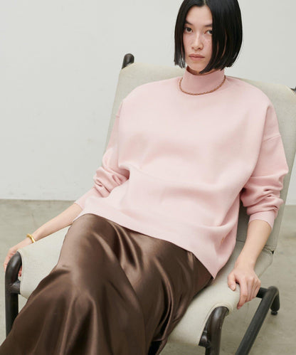 雙面提花高領針織套頭衫