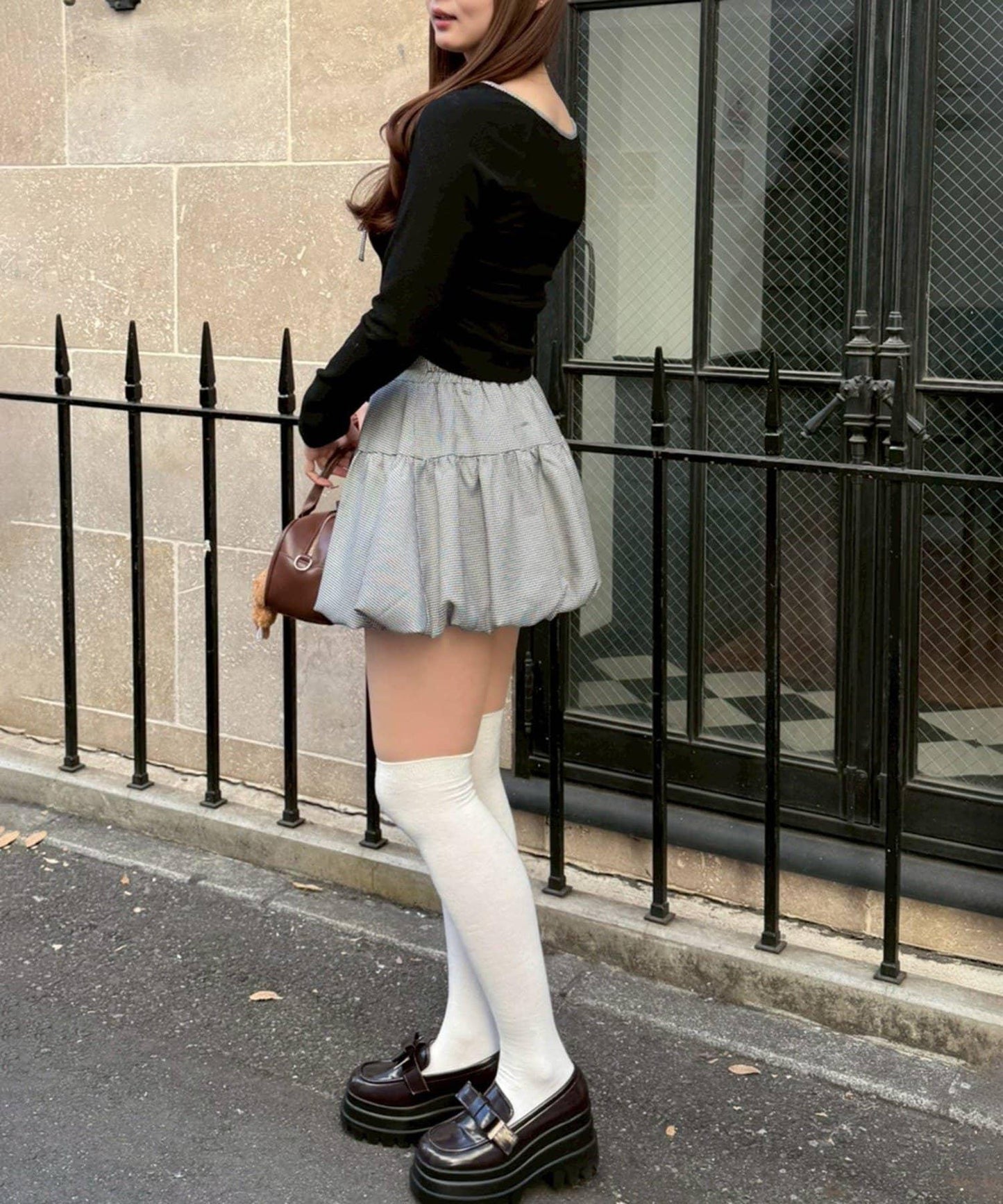 【2026春夏】多穿法上衣+泡泡迷你裙套裝