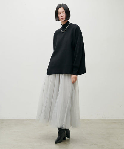 雙面提花高領針織套頭衫