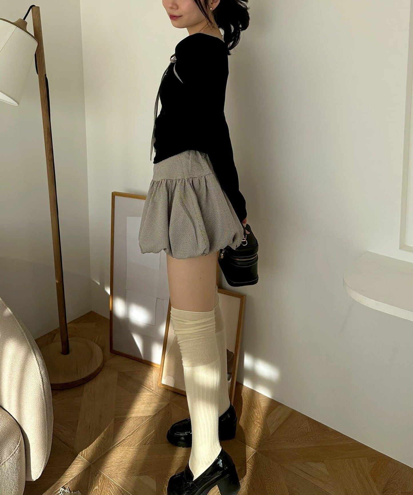 【2026春夏】多穿法上衣+泡泡迷你裙套裝