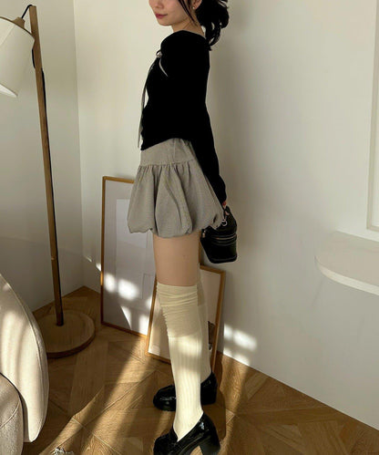 【2026春夏】多穿法上衣+泡泡迷你裙套裝