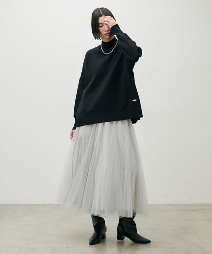 雙面提花高領針織套頭衫