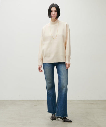 雙面提花高領針織套頭衫