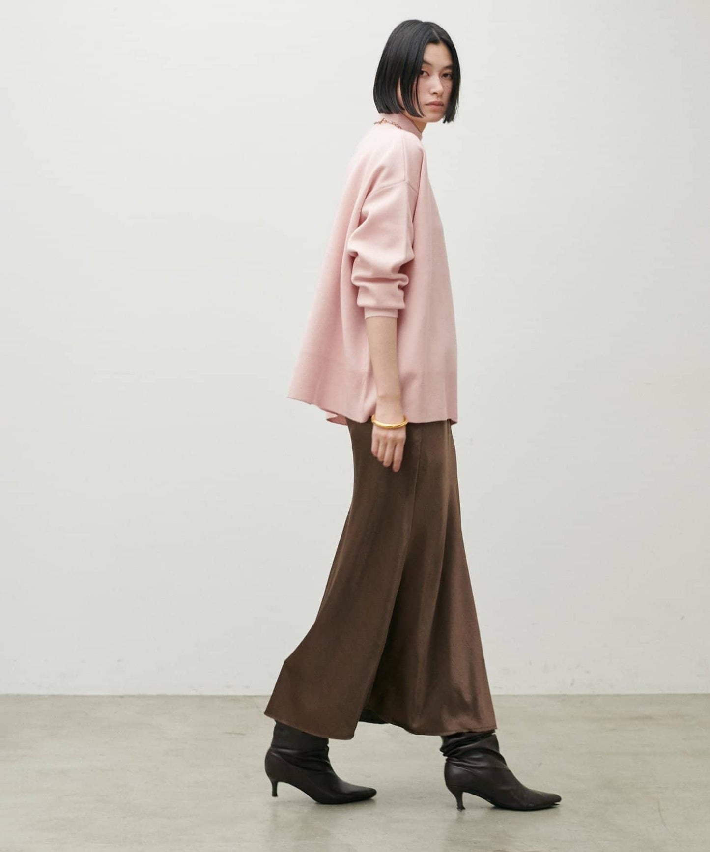 雙面提花高領針織套頭衫