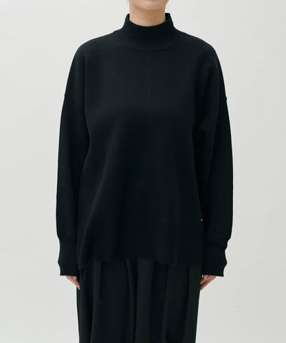 雙面提花高領針織套頭衫