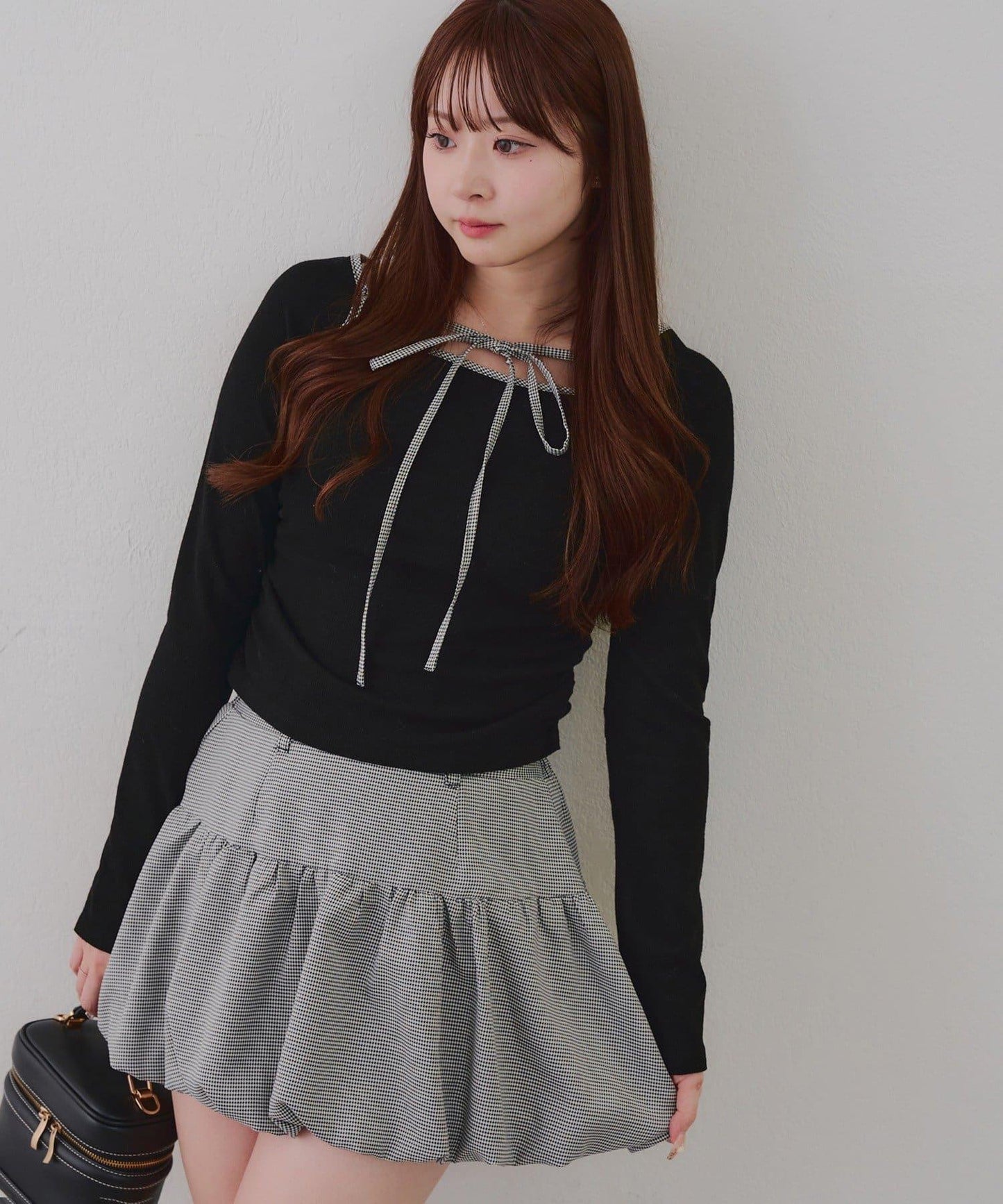 【2026春夏】多穿法上衣+泡泡迷你裙套裝